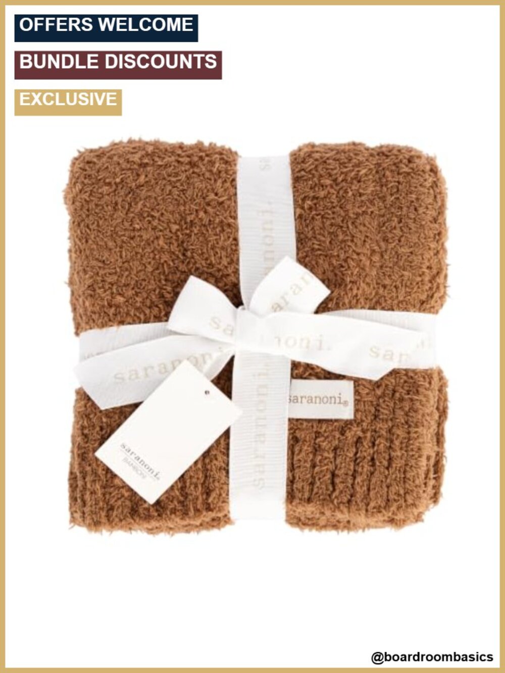 Saranoni Bamboni Luxury Baby Blanket Plush Receiving Blanket 30x40